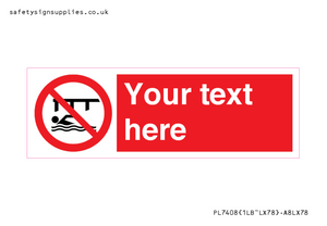 Custom Do not swim in the vicinity of piers